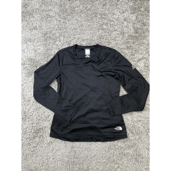 The North Face Shirt Womens Medium Black Flight Series Long Sleeve Running Top - Picture 1 of 9
